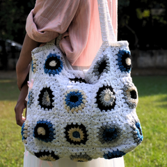 White Crochet Tote