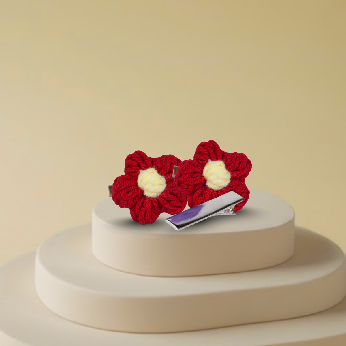 BloomCraft Handcrafted Crochet Flower Hairpins