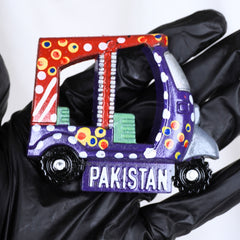Handcrafted Pakistani Rickshaw Fridge Magnet