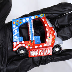 Handcrafted Pakistani Rickshaw Fridge Magnet