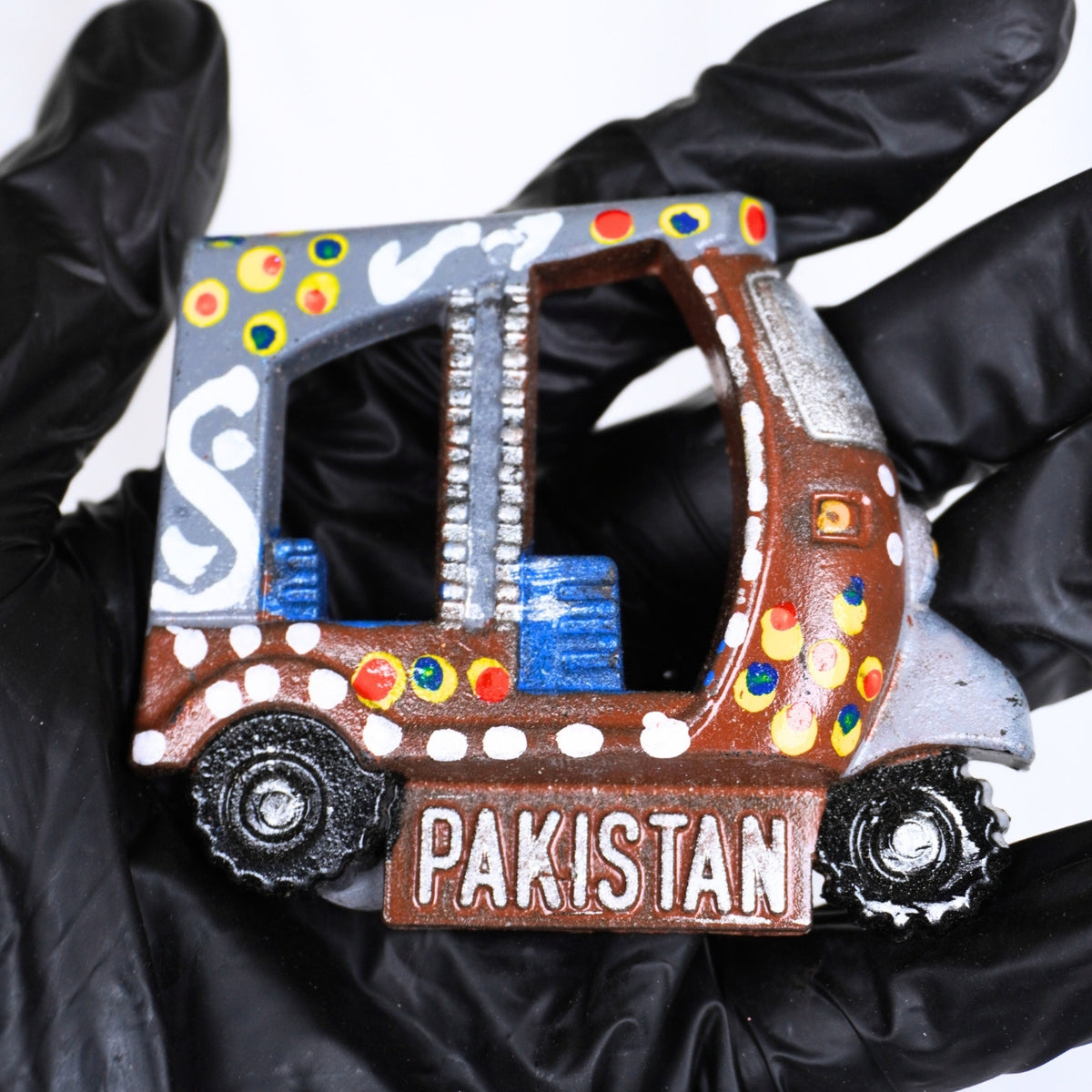 Handcrafted Pakistani Rickshaw Fridge Magnet