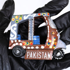Handcrafted Pakistani Rickshaw Fridge Magnet