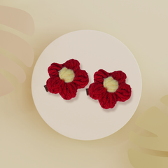 BloomCraft Handcrafted Crochet Flower Hairpins
