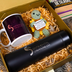 Positive Turtle Amigurumi, Smart Thermos & Ceramic Mug Corporate Gift Set