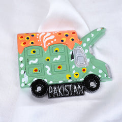 Handcrafted Pakistani Truck Fridge Magnet