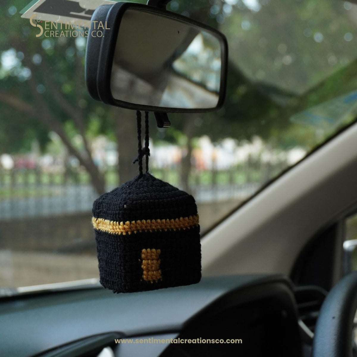 Holy Kaaba Crochet Car Hanging Accessory