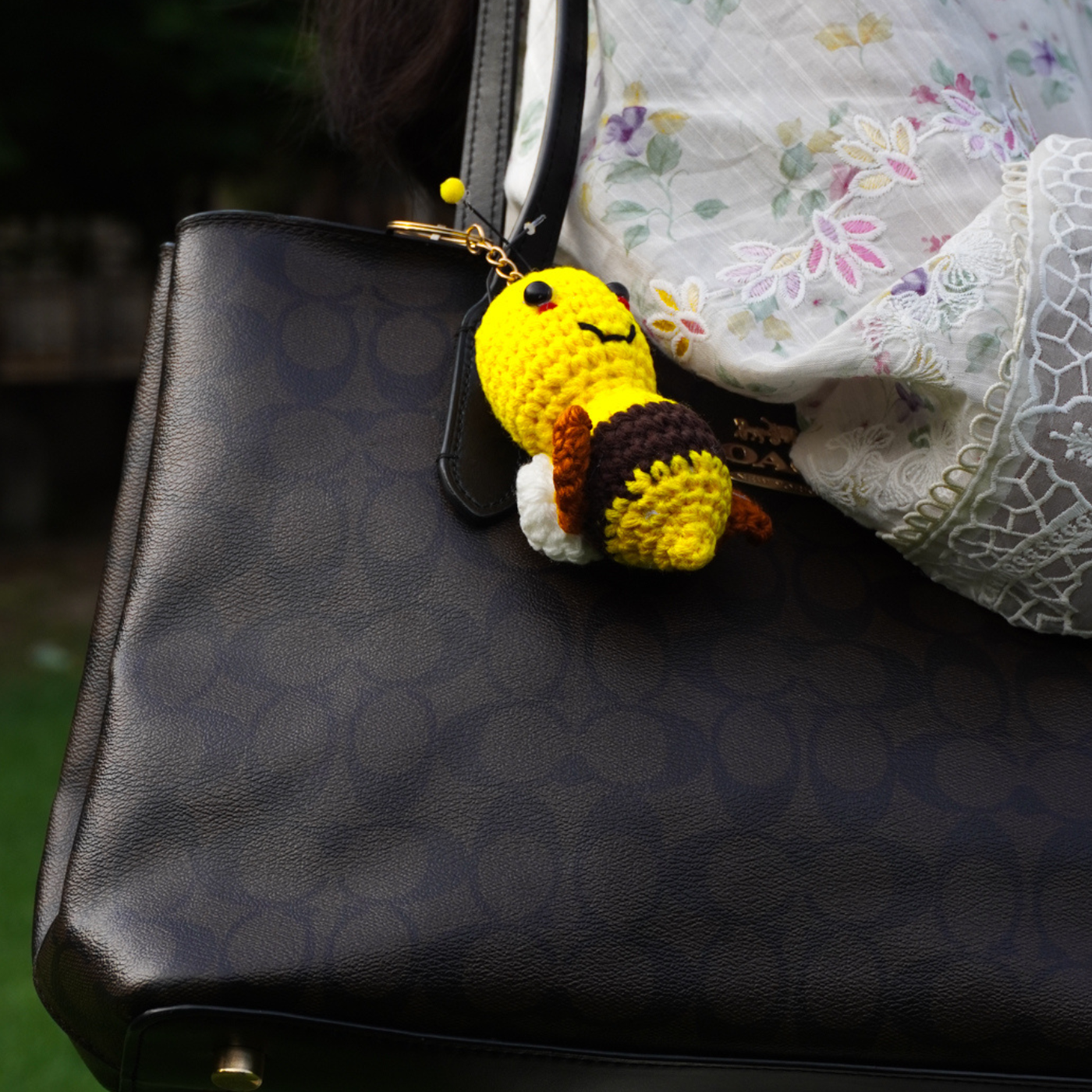 Motivational Bee – Crocheted Plush Key Chain