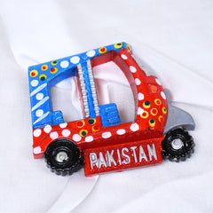 Handcrafted Pakistani Rickshaw Fridge Magnet